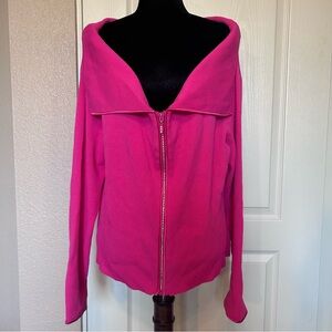 My Favorite Things Hot Pink‎ Wide Shawl Collar Cardigan Sweater Size Large